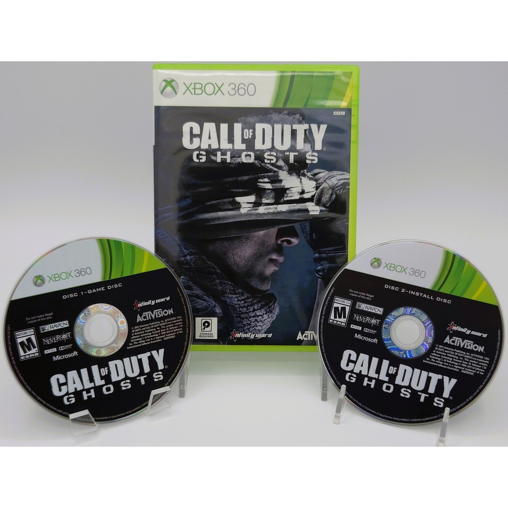 Call of Duty Ghosts - Xbox 360 - Authentic 2-Disc Set w/ Case - COD - Tested